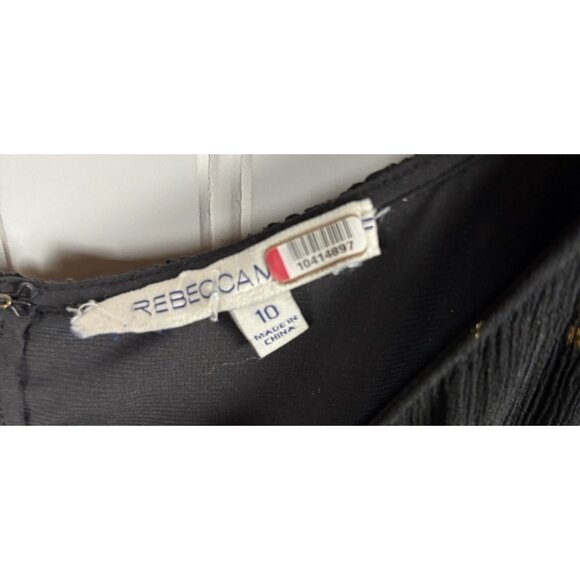 Rebecca Minkoff Gown Womens 10 Silk Gold Dot Ethereal Black Quiet Luxury NY Eve - Picture 11 of 11